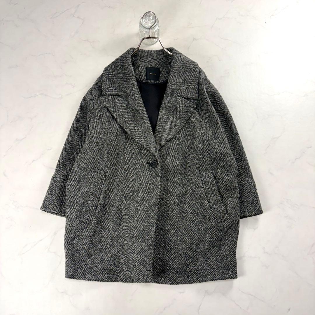 user_67db8656スピック＆スパンスライバー ヘリンボーンコート Wスライバーヘリンボーンボリュームコート | スピック＆スパン(Spick