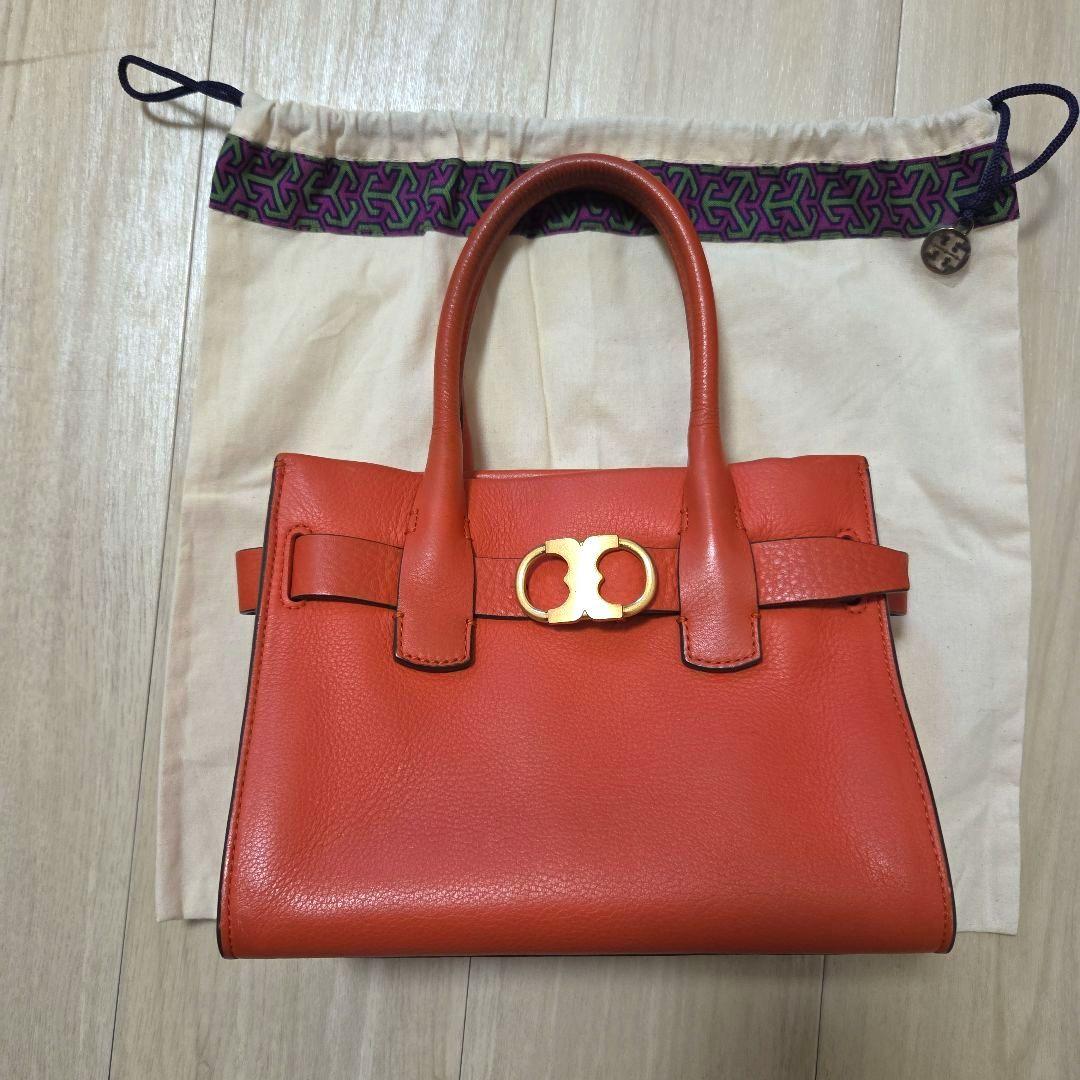 トリーバーチ レザー ハンドバッグ ショルダーバッグ 2way オレンジ