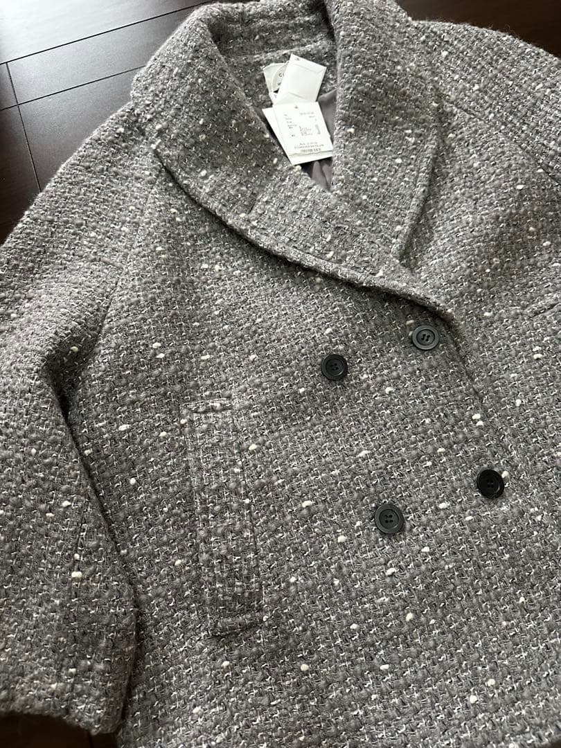 新品未使用CLANE田中みな実オーバーツイードコートグレー2サイズ