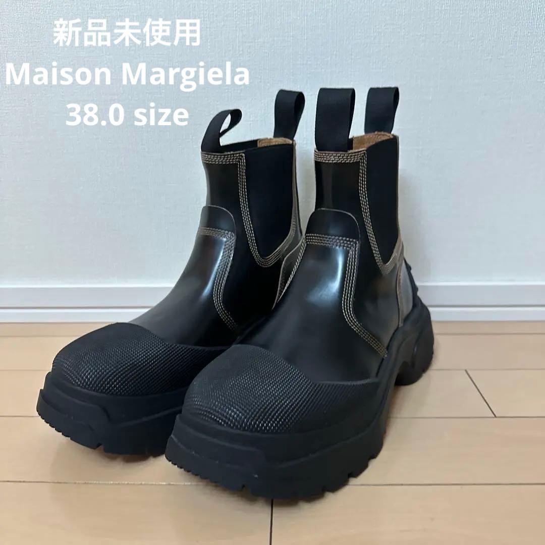 Maison Margiela 新品未使用サイドゴアブーツ ブラック 厚底 - メルカリ
