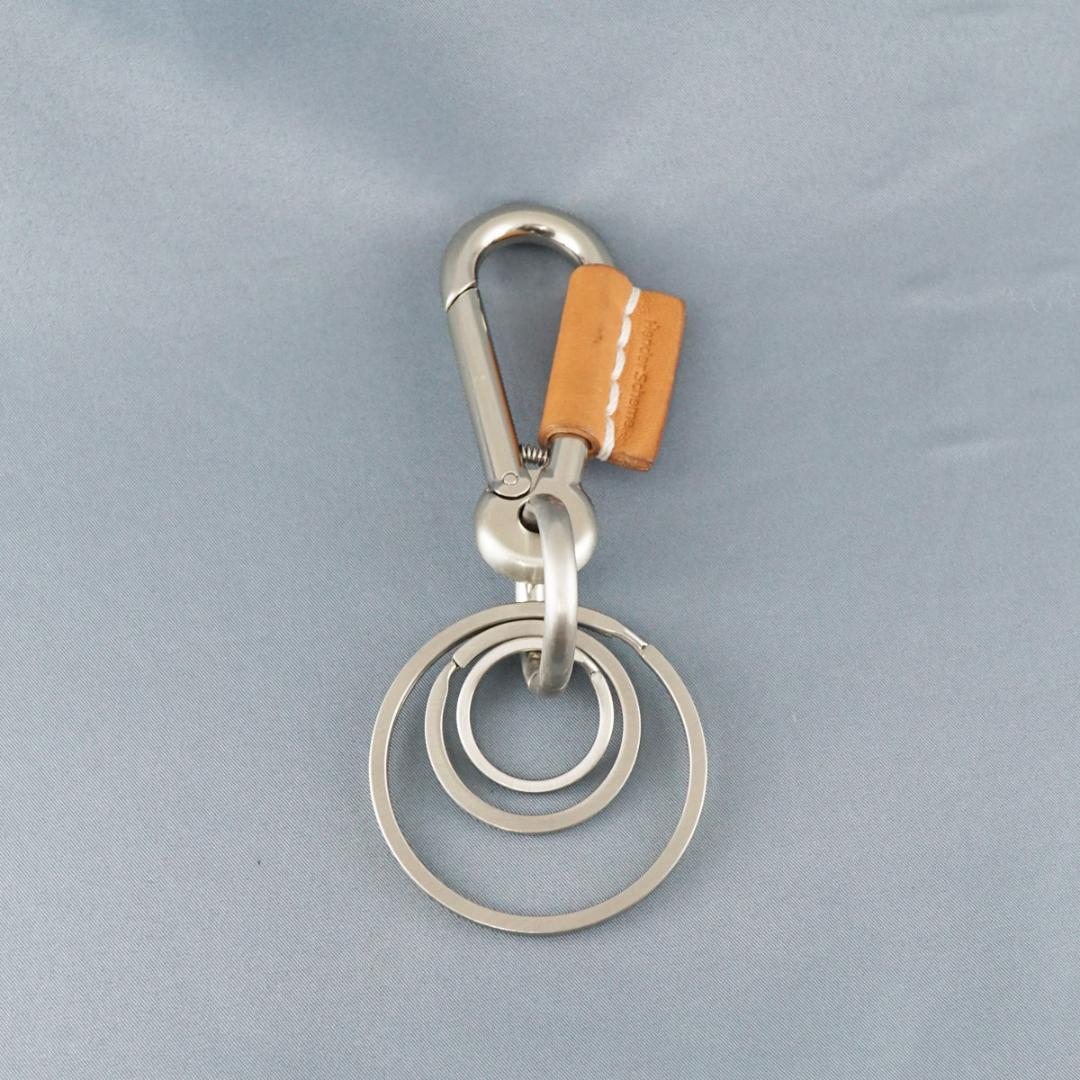 Hender Scheme カラビナ USED美品 ナチュラル エンダースキーマ エンダースキーマ レザー キーチェーン カラビナHender scheme Hender