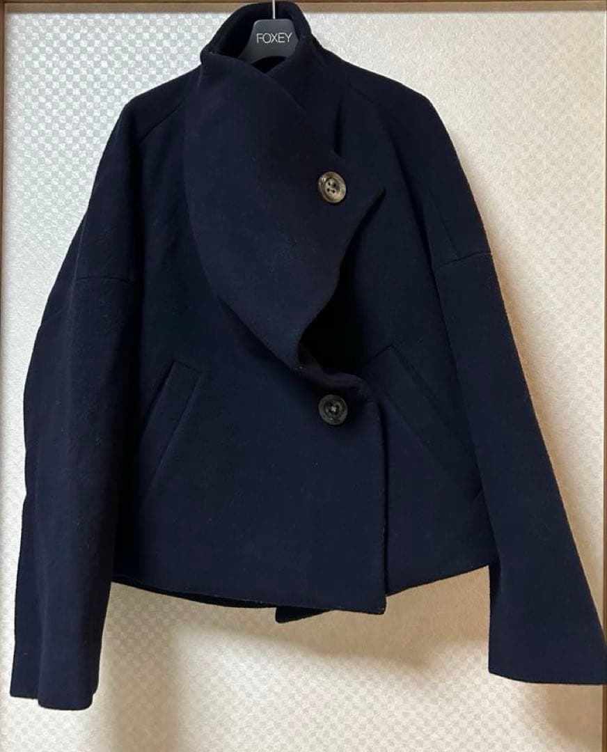 ENFÖLD エンフォルド】 ウールリバー モッサ ショート ドルマンコート