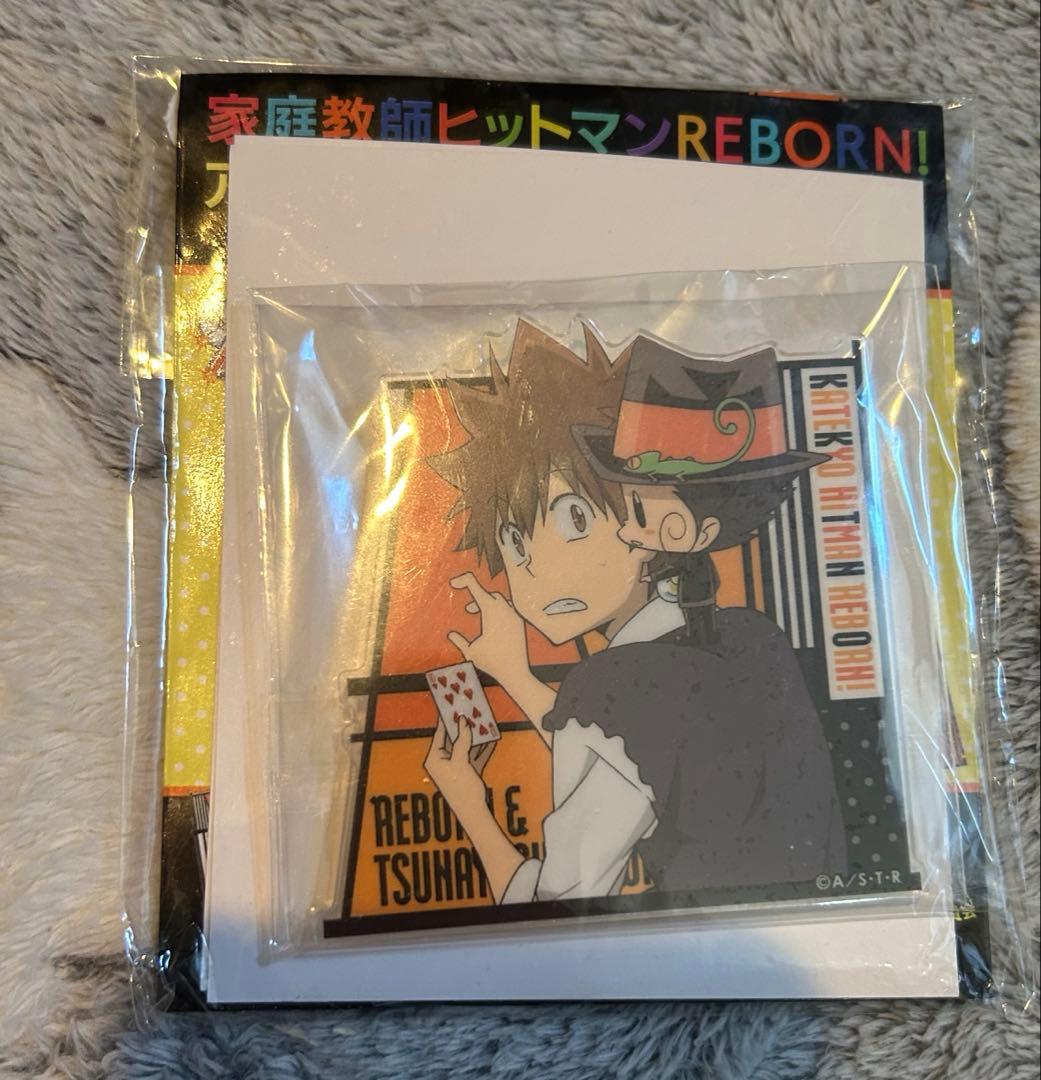 REBORN　アクリルバッジ　くつろぎVer　沢田綱吉 リボーン AMNIBUS-日常使いできるアニメグッズの通販サイト-