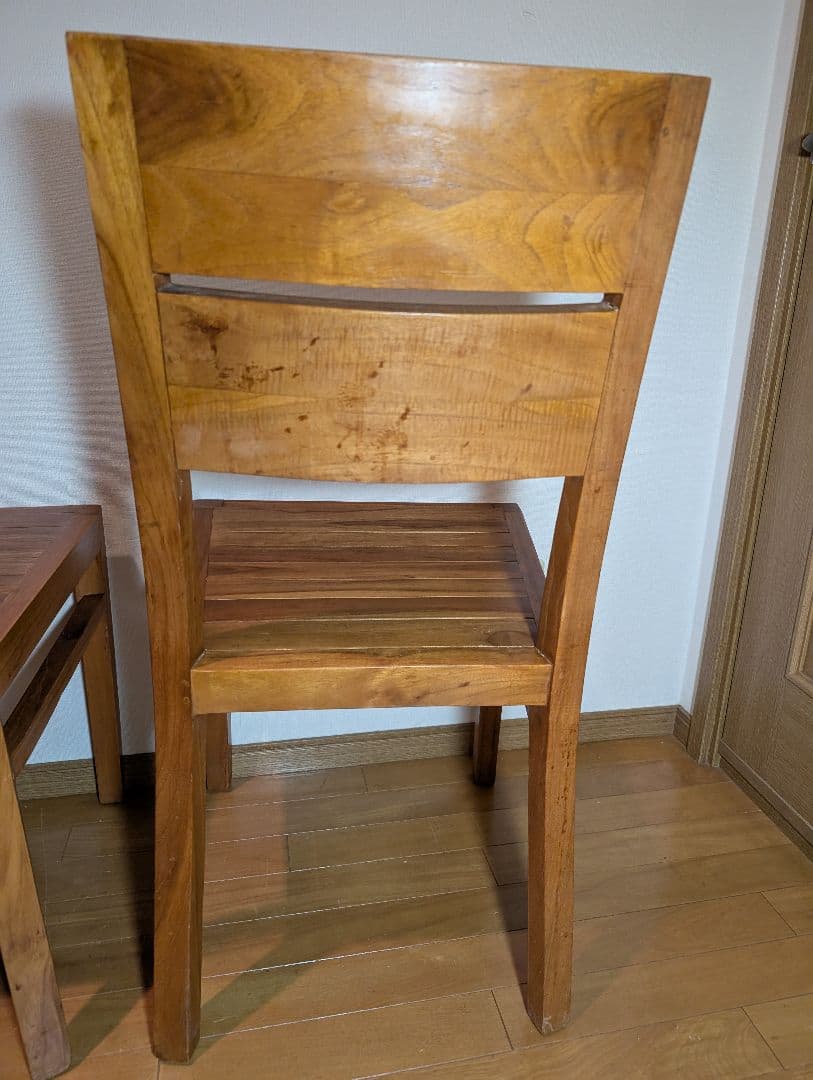 《送料込》オールド家具無垢材ハイバックダイニングチェア ウォールナットいす