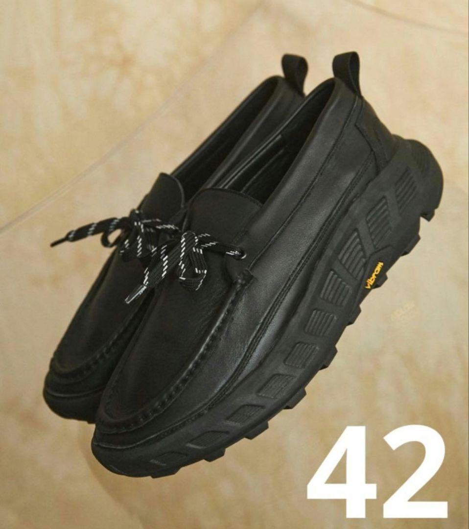 O*e様 ボリュームVIBRAMソールリアルレザーモカシンスニーカー　42 Vibram × OPENING ACT] ボリュームVIBRAMソールリアルレザーモカシン