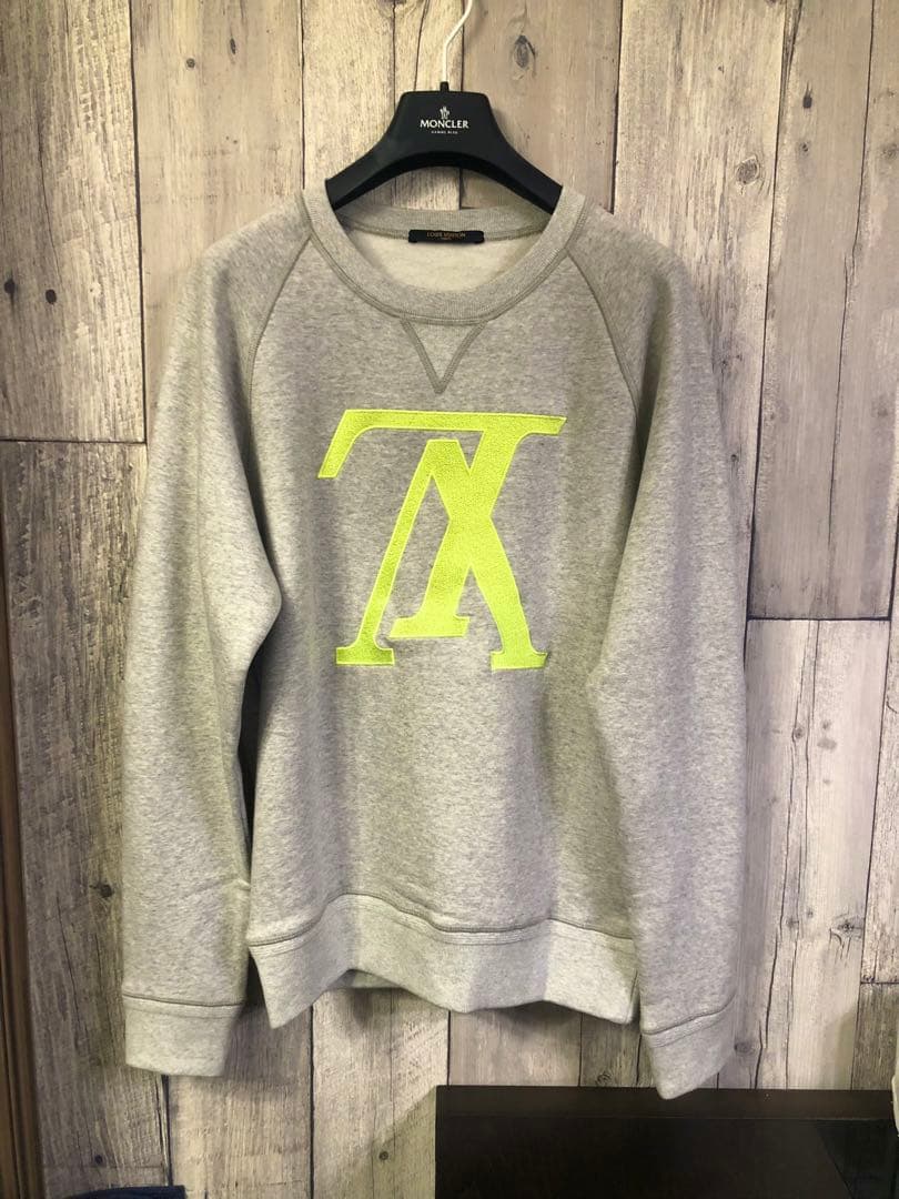 希少 ルイヴィトン 本物 アップサイドダウン ロゴ クルーネック