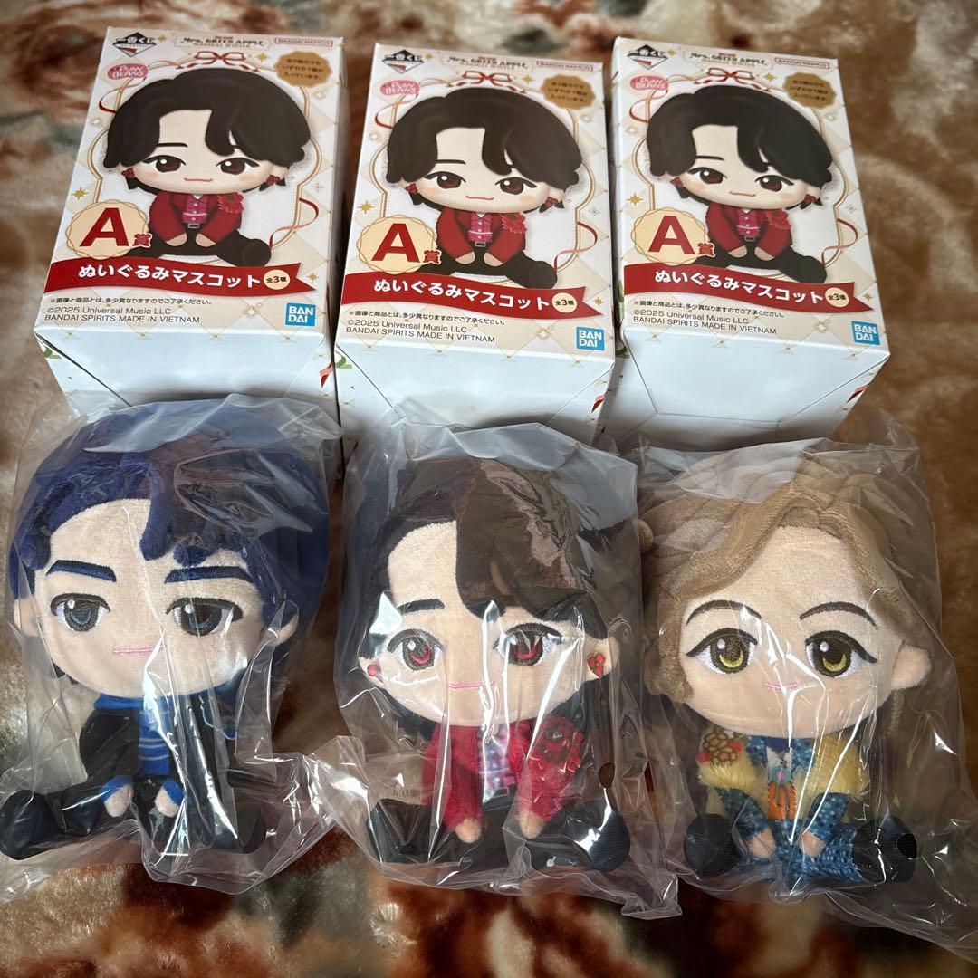 ミセス 一番くじ A賞 ぬいぐるみマスコット 大森元貴 若井滉斗 藤澤涼架 ミセス 一番くじ A賞 ぬいぐるみマスコット 大森元貴 若井滉斗 藤澤涼