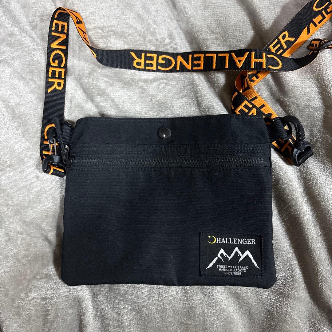 CHALLENGER サコッシュ　ブラック CHALLENGER チャレンジャー サコッシュ ショルダーバッグ ポーチ