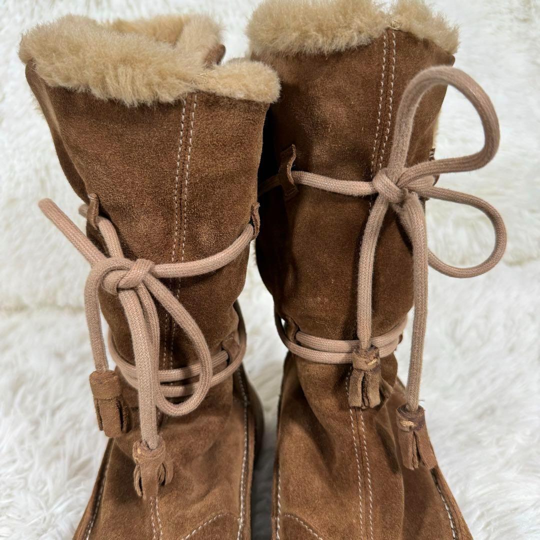 CAMPER カンペール スエード ムートンブーツ ファー ボア キャメル 茶