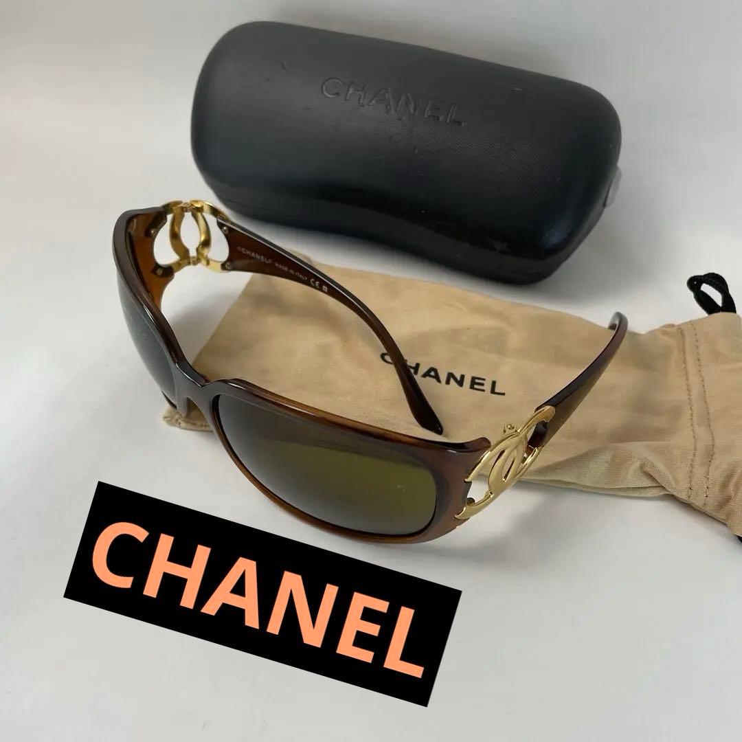 CHANEL サングラス ココマーク 6014 c.879 ブラウン ケース付き - メルカリ