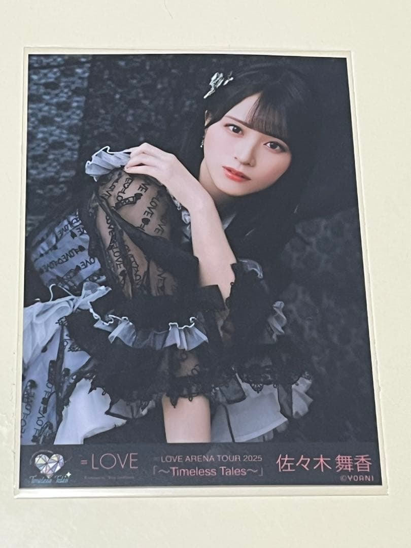 イコラブ 佐々木舞香 アリーナツアー2025衣装 生写真 直筆 チュウ 黒衣装