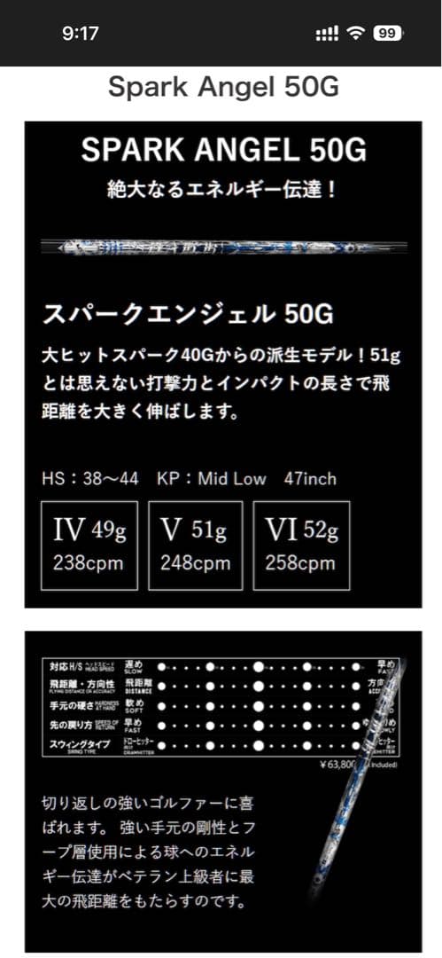 クライムオブエンジェル スパーク50G R キャロウェイ ミニドライバー