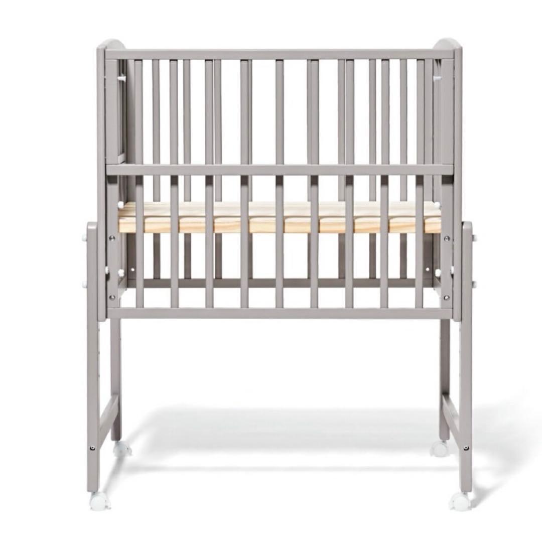 大和屋 ノモック nommoc Wオープン ハイタイプ ミニ ベビーベッドグレー ノモック Wオープンハイタイプ ミニベビーベッド – ベビーベッド