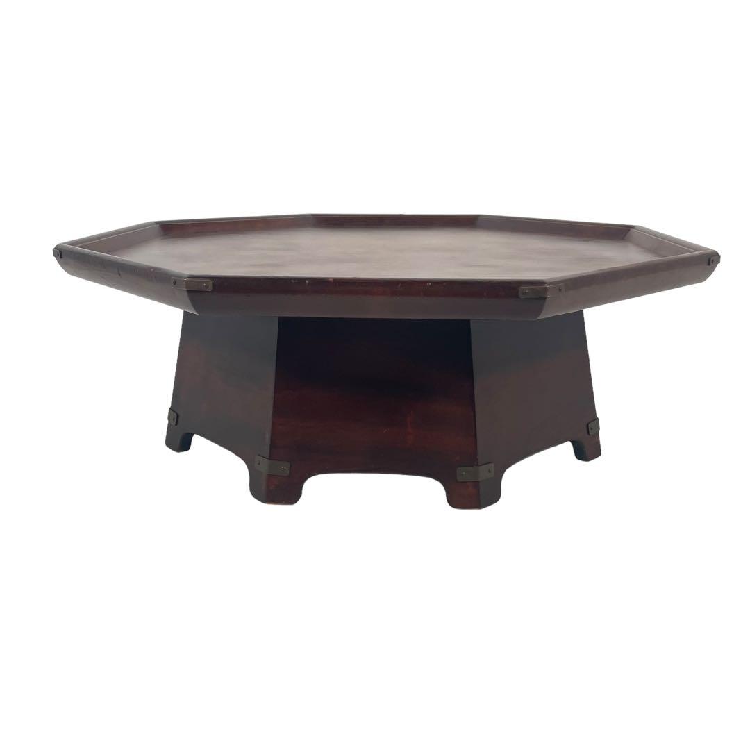 HR276 【レア】松本民芸家具 八角膳 ミズメザクラ 飾り台 花台 座卓机