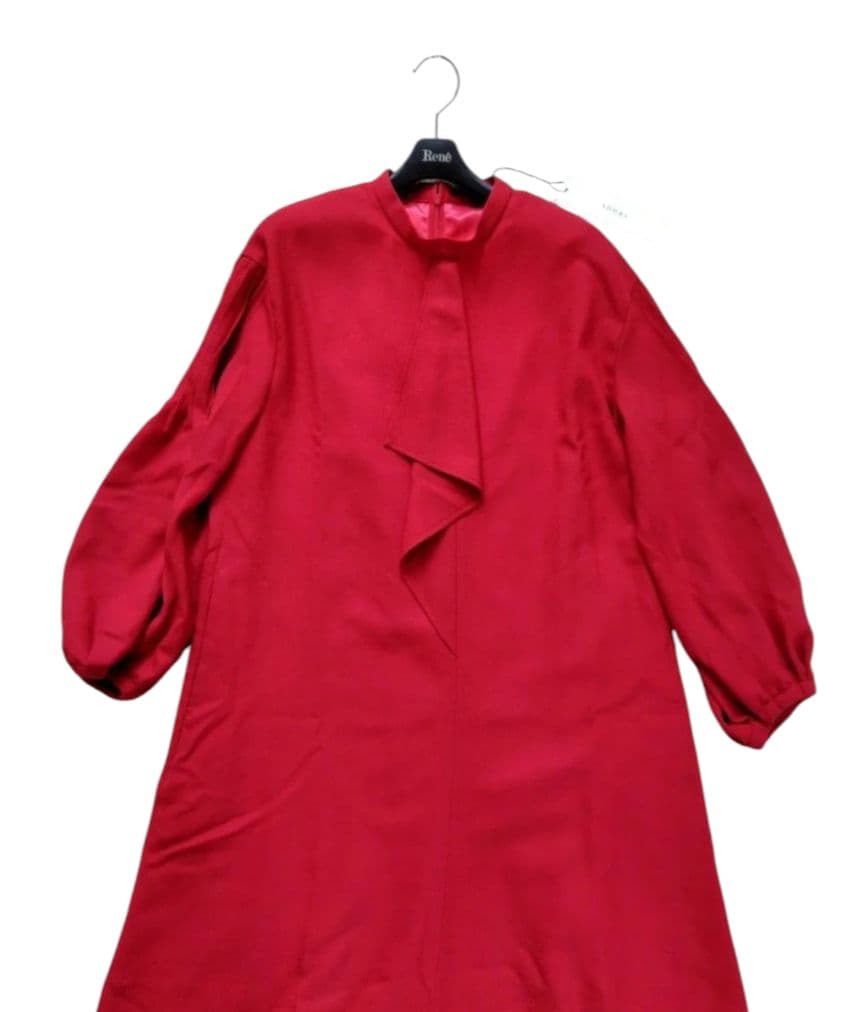 りんだママ様】24FW新品 ベーシックアムンゼンワンピース レッド 38