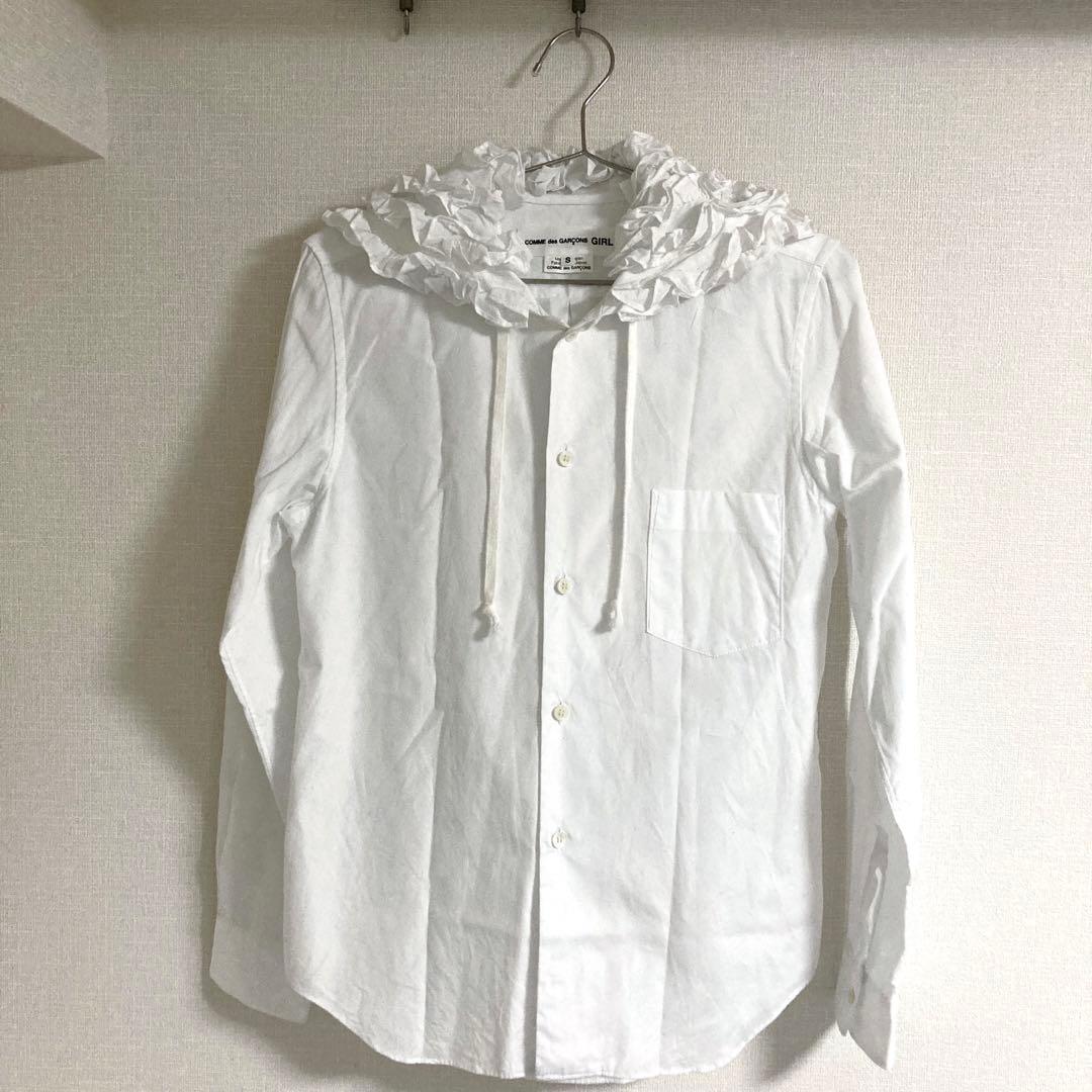 コムデギャルソンガール フリルフード付き ブラウス シャツ - メルカリ