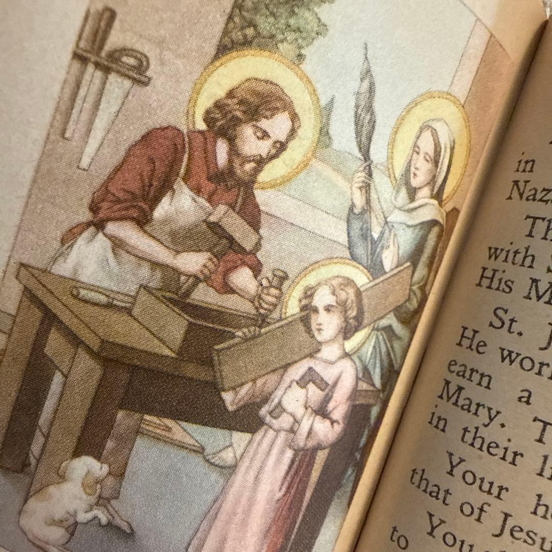 1940年アンティーク美しいmissel聖書セット ジャンクジャーナル洋書