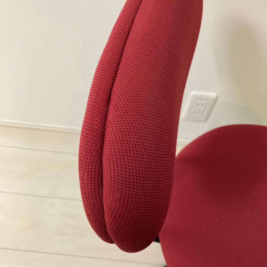 無印良品 ワーキングチェア・ガススプリング昇降式（赤） - メルカリ