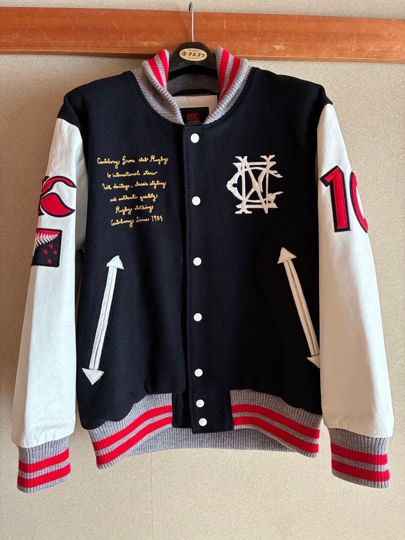 美品】カンタベリー スタジャン 袖レザー Lサイズ ビックロゴ - メルカリ