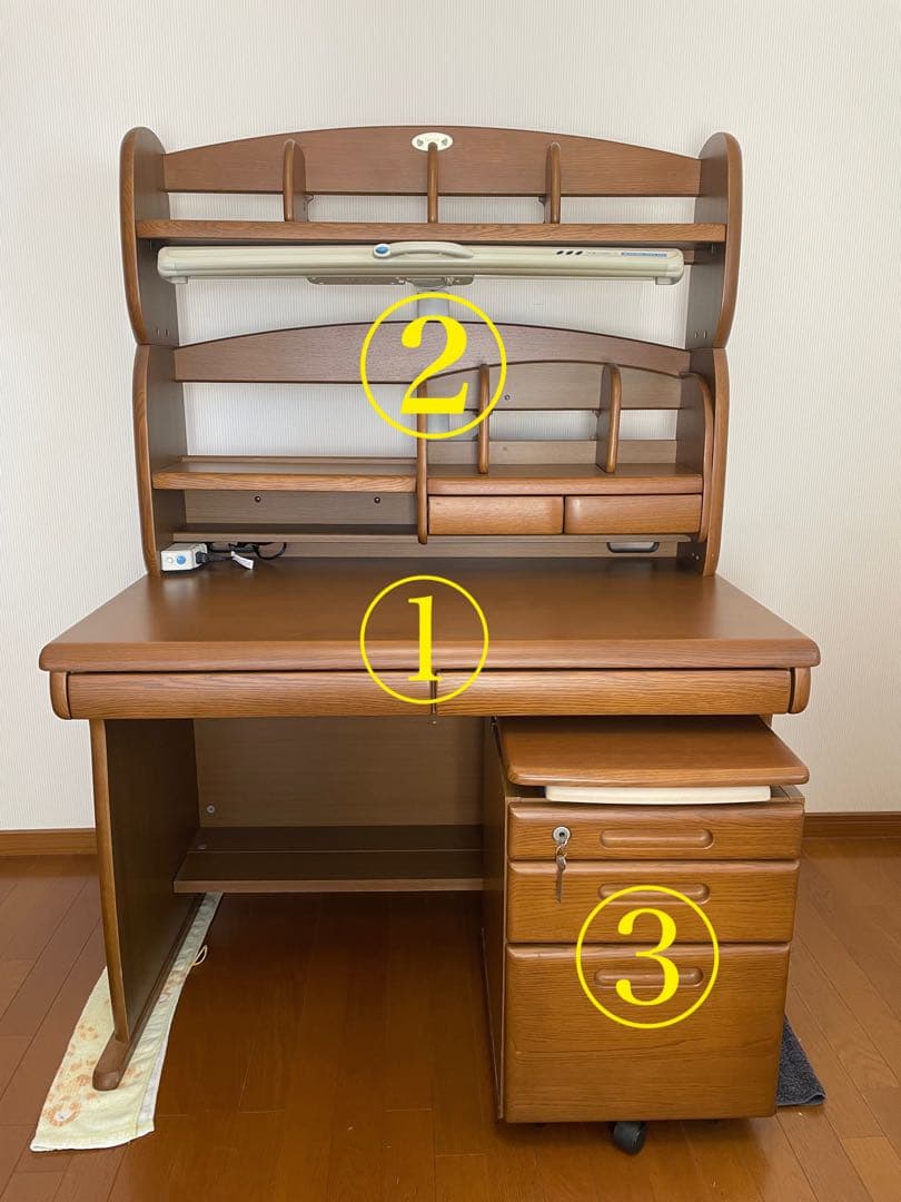 【 3点セットの①机本体のみ 】 イトーキクレビオ 学習机 ※①②③同時購入限定 楽天市場】(13%オフ) 学習家具セット (デスク 上棚 ワゴン チェア