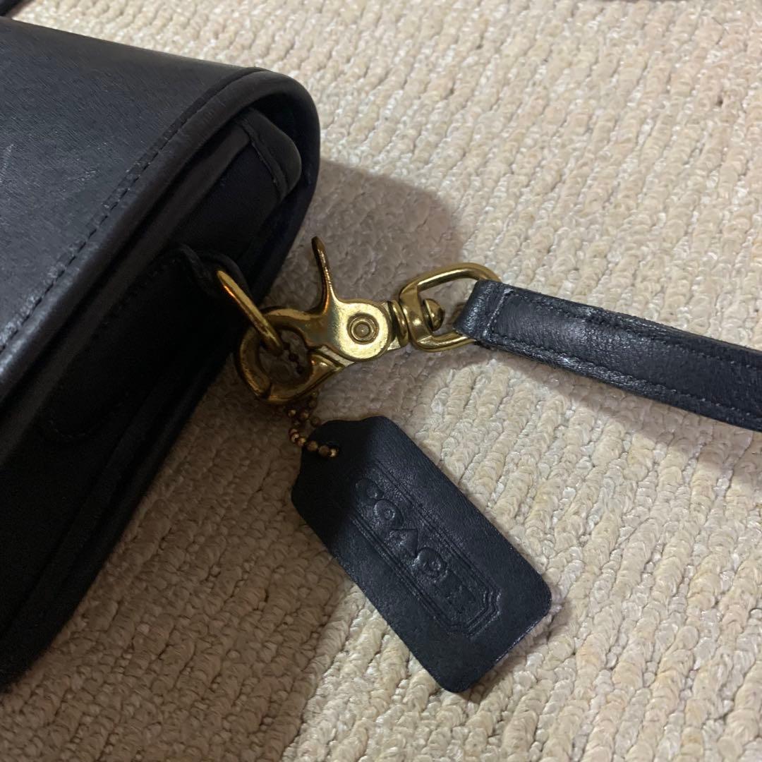 オールドコーチ 220 ショルダーバッグ COACH レザー クロスボディ 黒