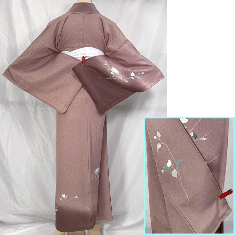 梅乃【155】正絹 訪問着 フルセット 美品 入卒式 お宮参り 七五三 桜色