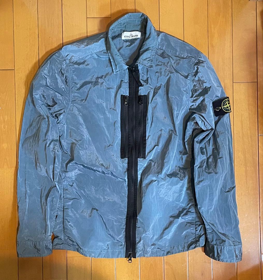 STONE  ストーンアイランド ナイロンシャツジャケット L STONE ISLAND（ストーン アイランド） 24AWモデル バッジワッペン付き