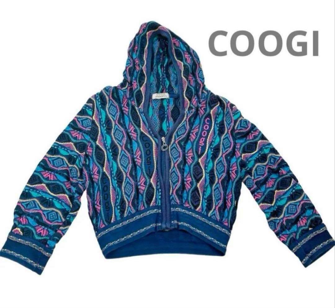 coogi ジップフーディー　XL New - COOGI Intarsia Full-Zip Sherpa Hoody - Oversized