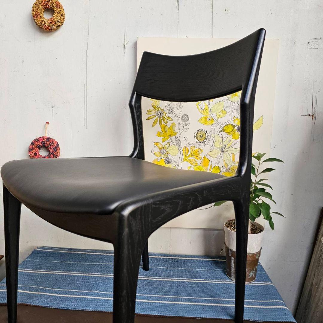 p276k】enstol 木製 椅子 ダイニングチェア ブラック 展示品