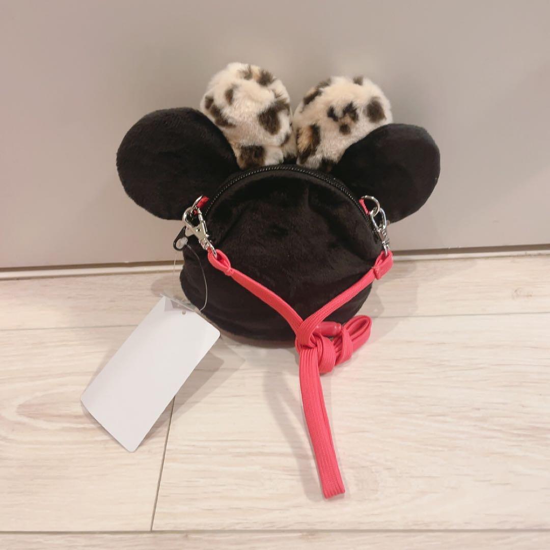 ミニー ヒョウ柄 ディズニー ぬいぐるみ ショルダーバッグ ファン