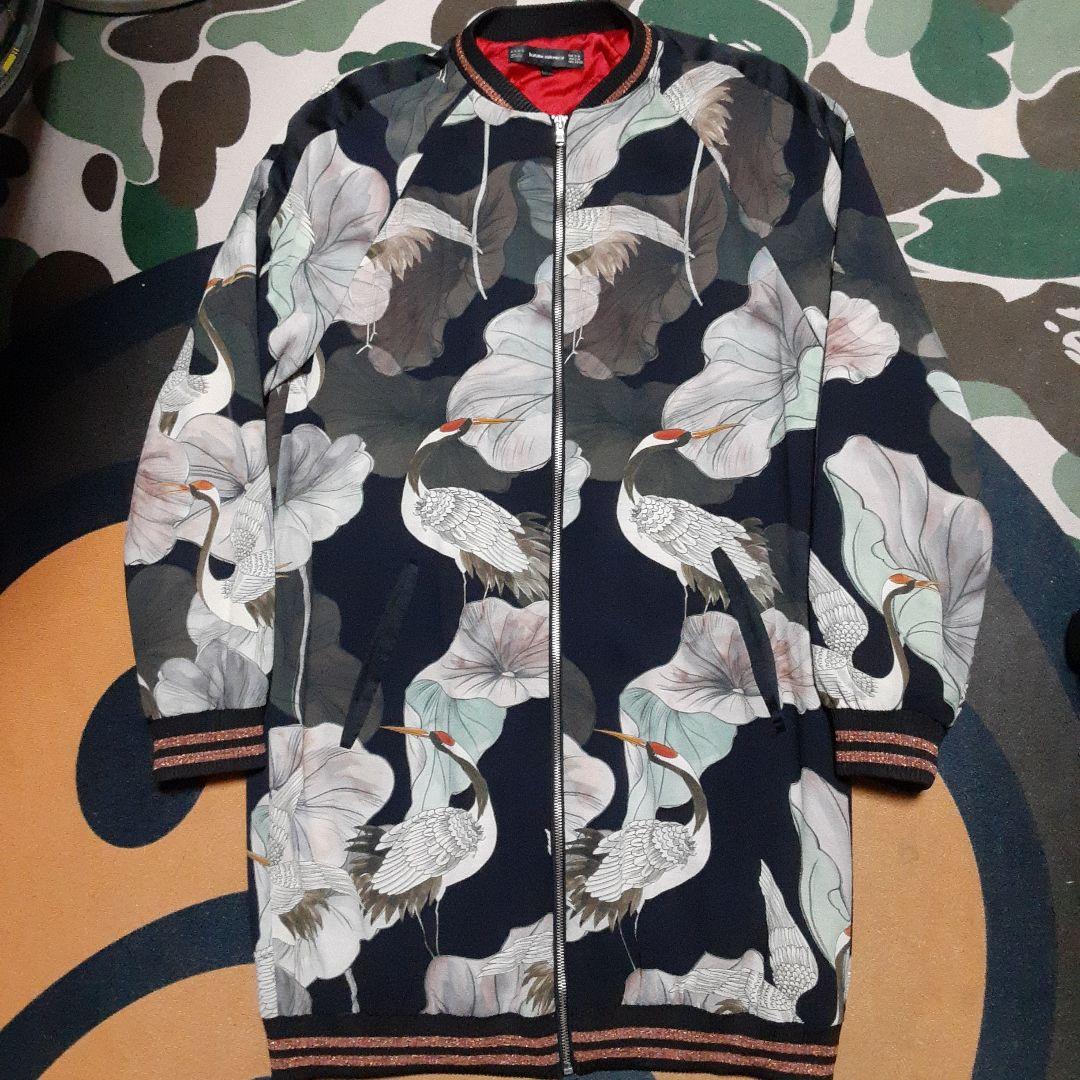 ZARA ザラ 鶴ドレスコート スカジャンロング丈 - メルカリ