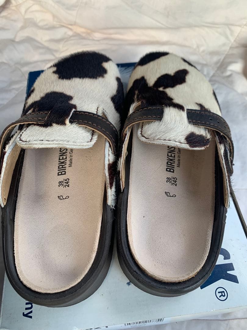 超希少 廃盤 ビルケンシュトック ビルキー ハラコ 牛柄 サンダル 24.5cm