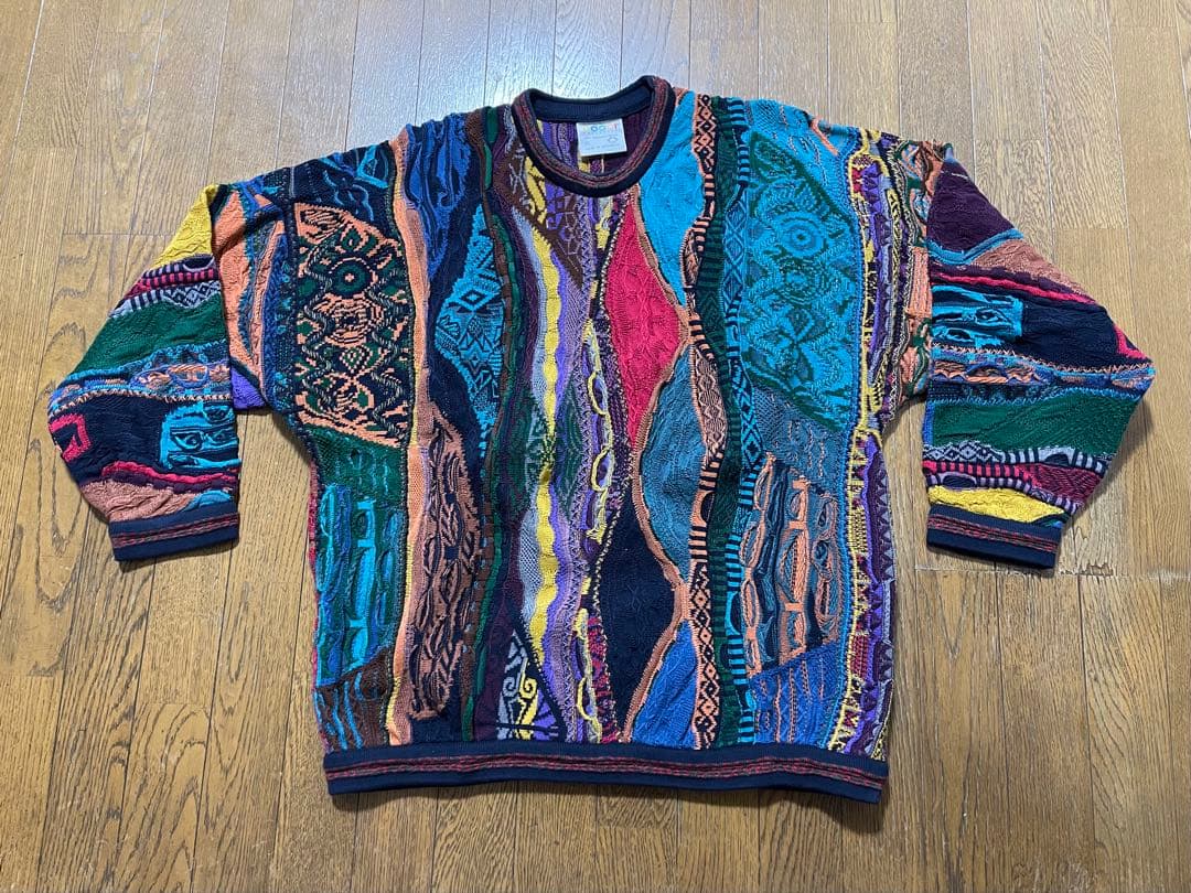 COOGI マルチカラー ニット XL 中古・古着通販】Coogi (クージー) 3Dケーブルニット マルチカラー