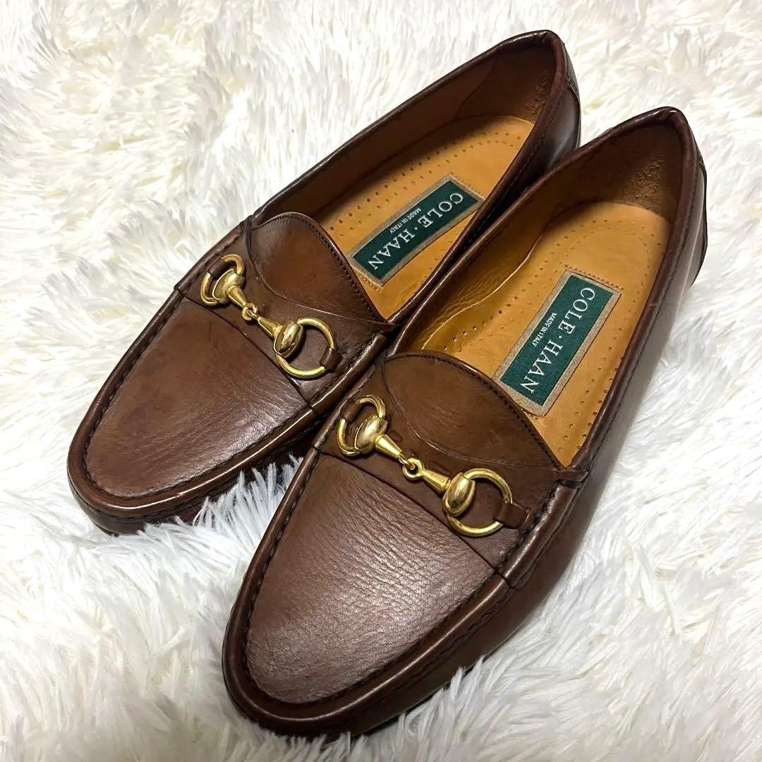 【美品】COLEHAAN コールハーン ビットローファー イタリア製　7W COLE HAAN（コールハーン） アウトレット メンズ シューズ 靴