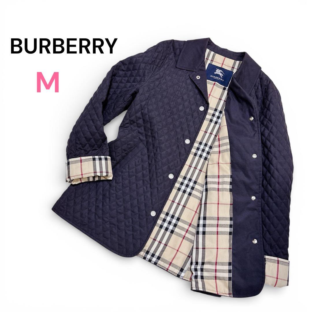 BURBERRY LONDON ノバチェック キルティングジャケット Mブラック