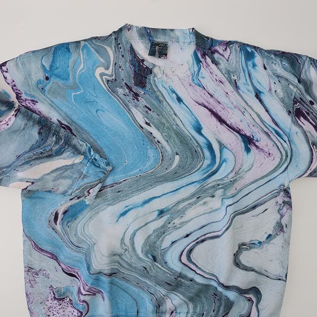 80s 90s ONEITA スウェット トレーナー マーブル 墨流し染め 総柄