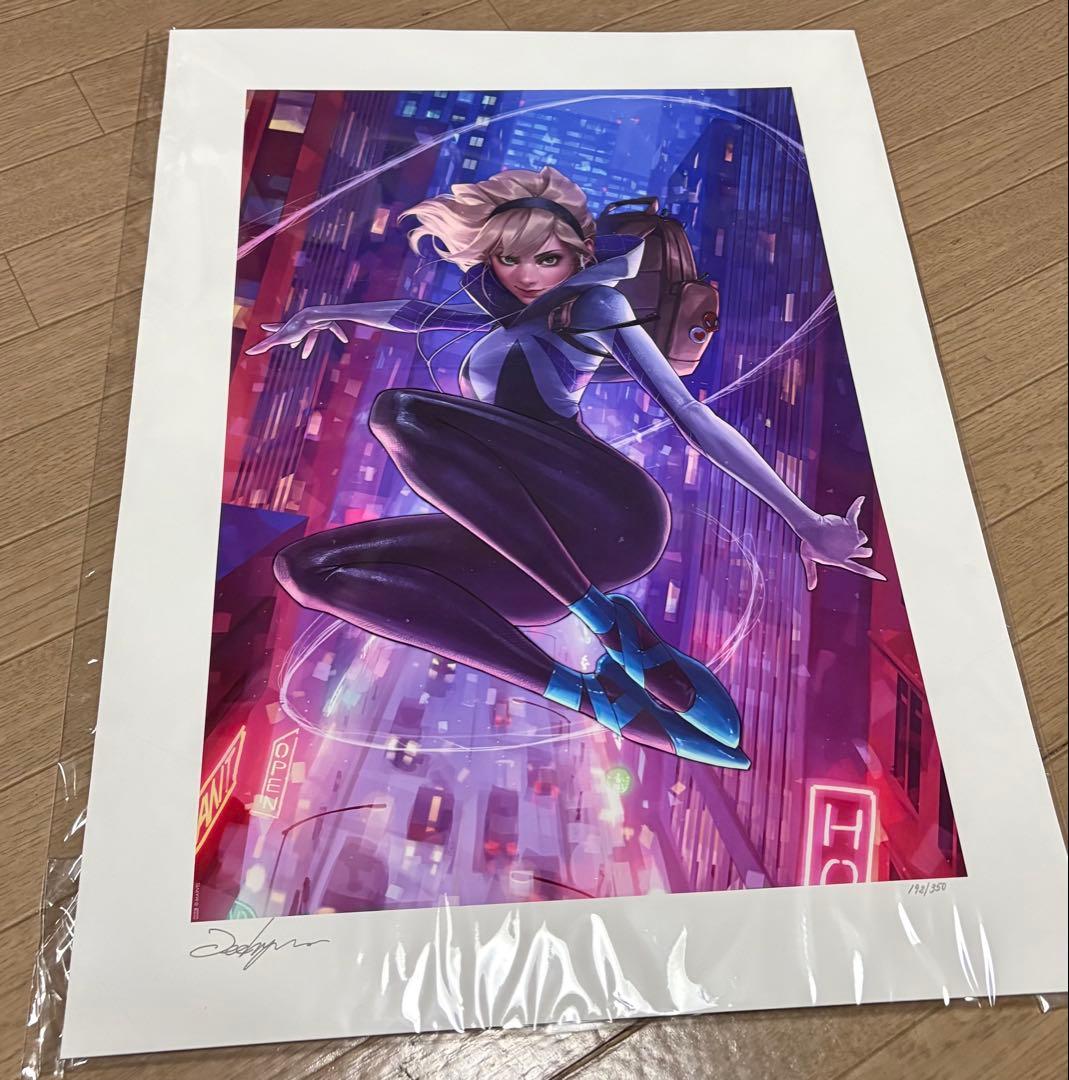 スパイダーグウェン アンマスク リー・ジーヒョン アートプリント 未