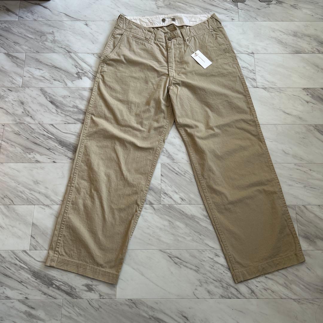 新品タグ付き⭐︎MASTER&Co. ワイドチノクロスパンツ Sサイズ MASTER & Co. (マスターアンドコー) CHINO LONG TROUSERS sizeXS