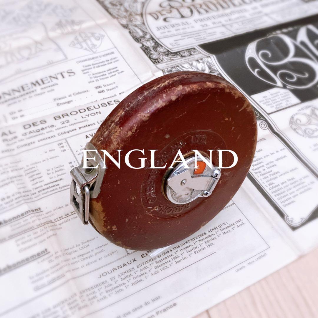 イギリス 古道具 ブロカント 巻尺 アンティーク 手巻きメジャー 412f1299055d498402b6375e24e885