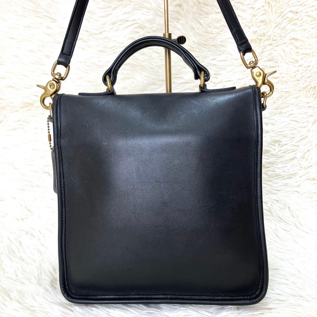 極美品】超希少 オールドコーチ 2way ショルダーバッグ 黒 アメリカ製
