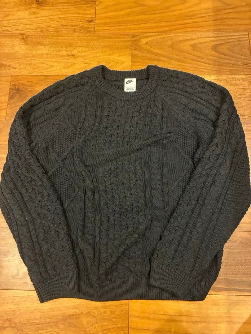 Nike ブラック ケーブルニットセーター XL NIKE AS M NL CABLE KNIT SWEATER LS BLACK 22HO-I（ナイキ NL