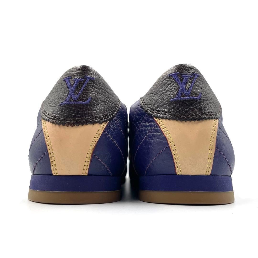 《未使用品》ルイヴィトン キッズ LVロゴ ベルクロ 本革 茶系33 付属あり