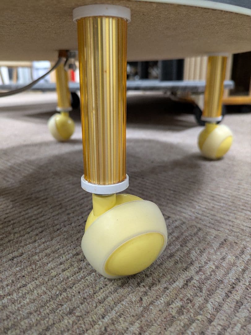 花柄 昭和レトロ レトロポップなキッチンワゴン サイドテーブル 緑 訳