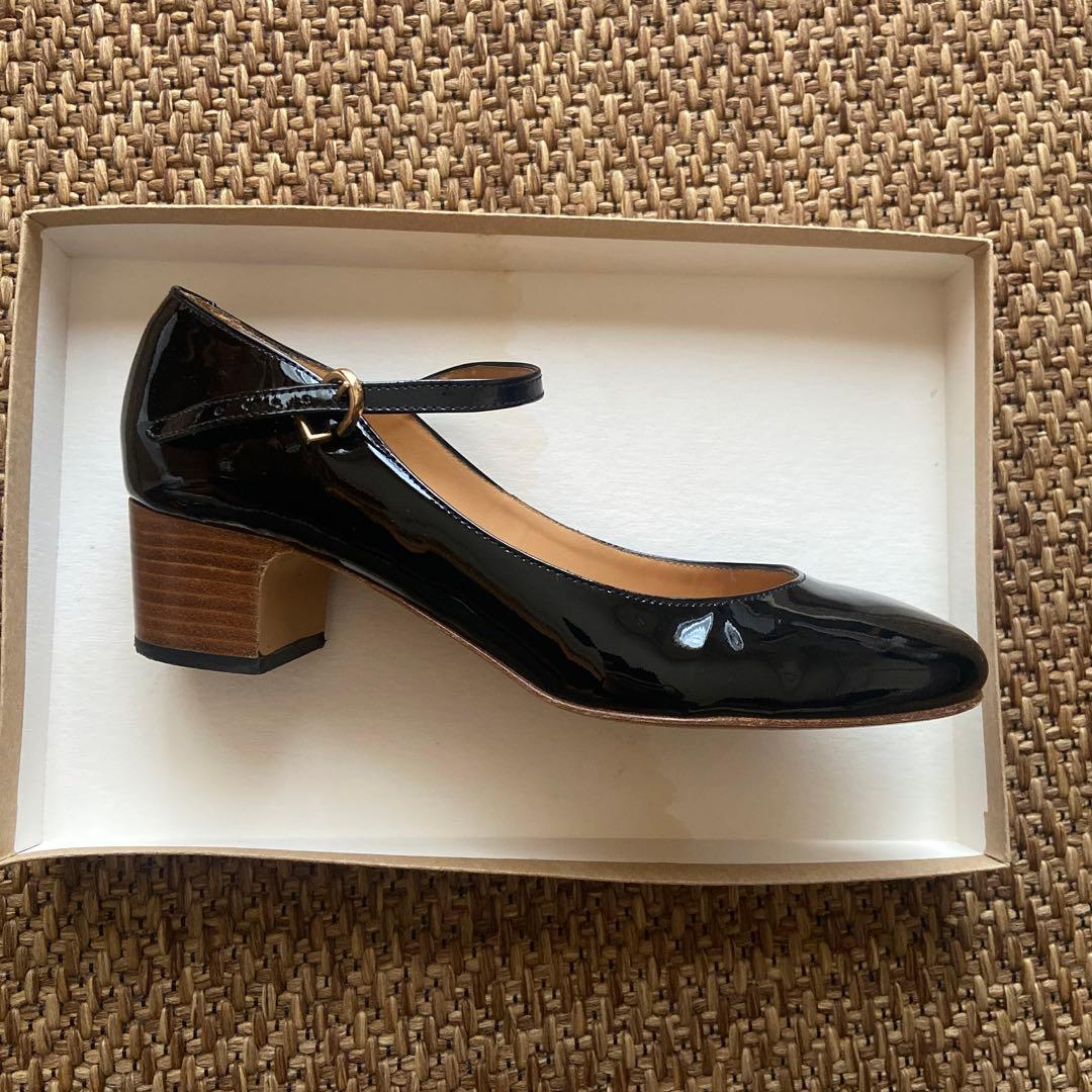 a.p.c. メリージェーン エナメル イング ing ソフトメリージェーン （ブラックエナメル