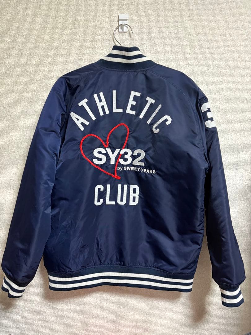 SY32 by SWEET YEARS スタジャン ネイビー XL SY32 by SWEET YEARS×beauty:beast/COLLABORATION MA-1 JACKET | ROYAL
