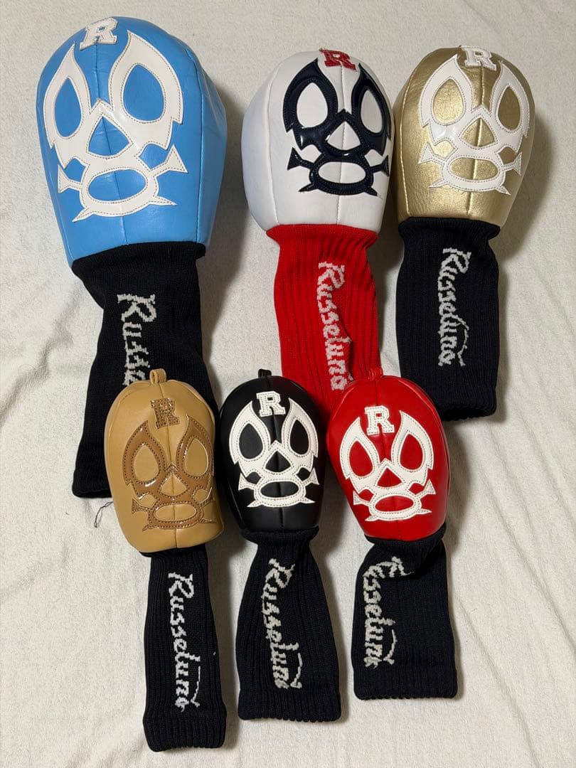 ラッセルノ：ゴルフヘッドカバー 6点セット RUSSELUNO(ラッセルノ)スタッズヘッドカバーセットのお買取 | ゴルフ