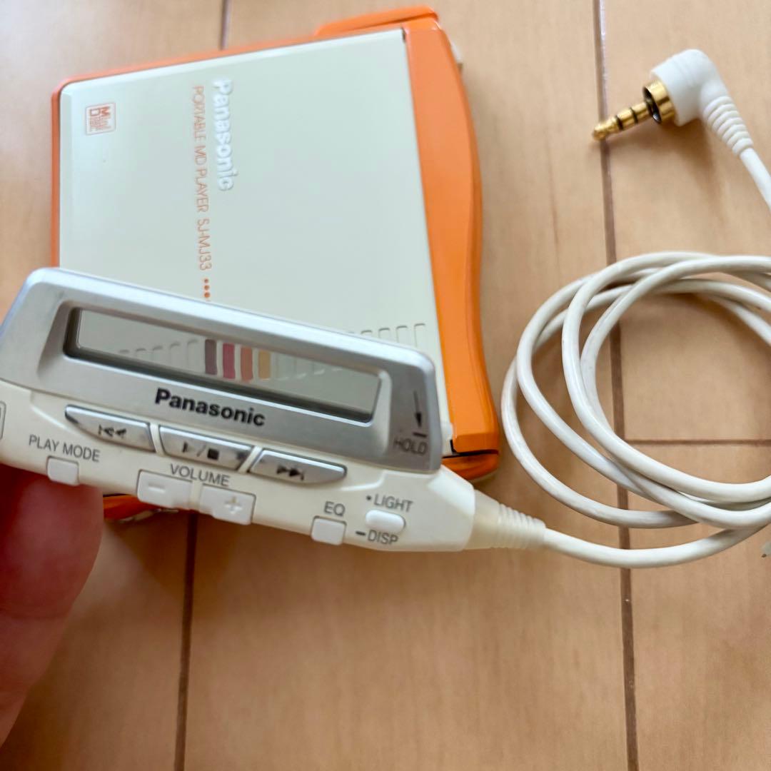 Panasonic ポータブル MDプレーヤー SJ-MJ33 オレンジ 充電器 - メルカリ
