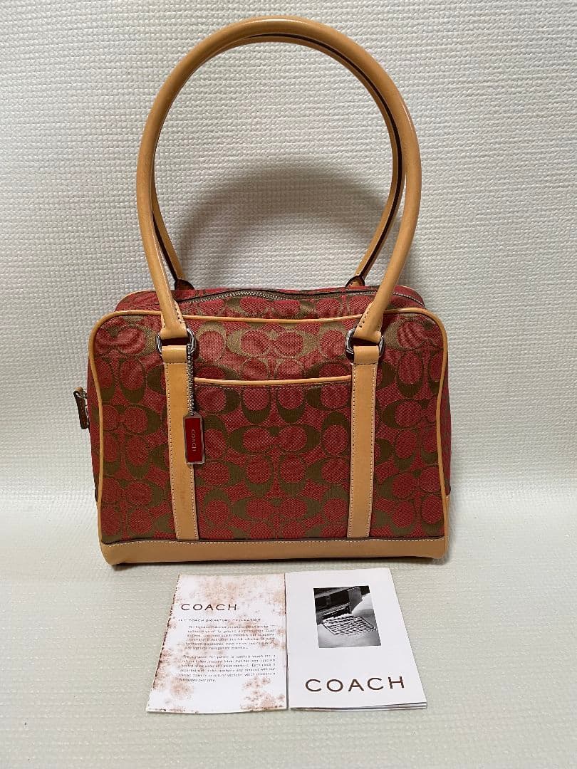 COACH フラワーパターン ハンドバッグ