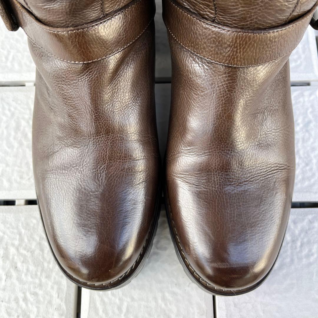 37 SARTORE エンジニア ブーツ ブラウン ファー ボア 24 - メルカリ