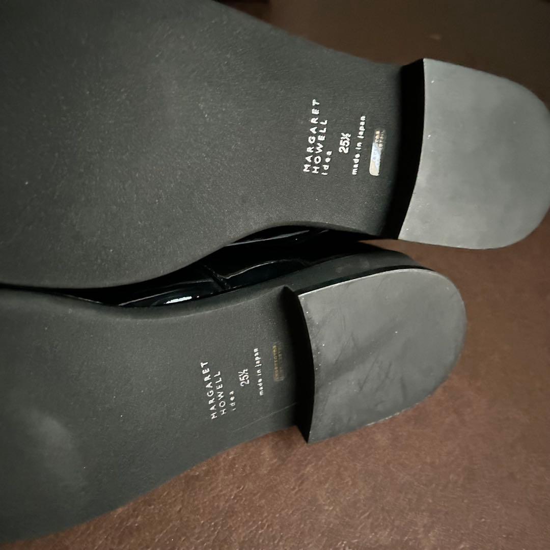 新品】マーガレットハウエルレースアップシューズ 25.5cm黒 卒業式入学